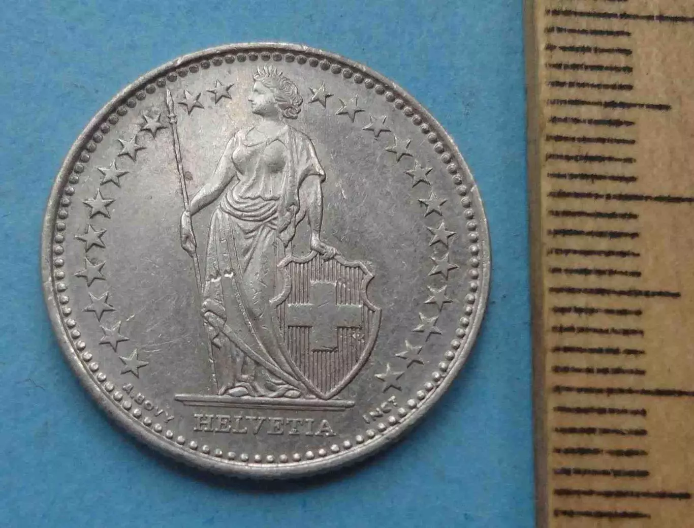 1 франк 2018 года Швейцария (61) 2