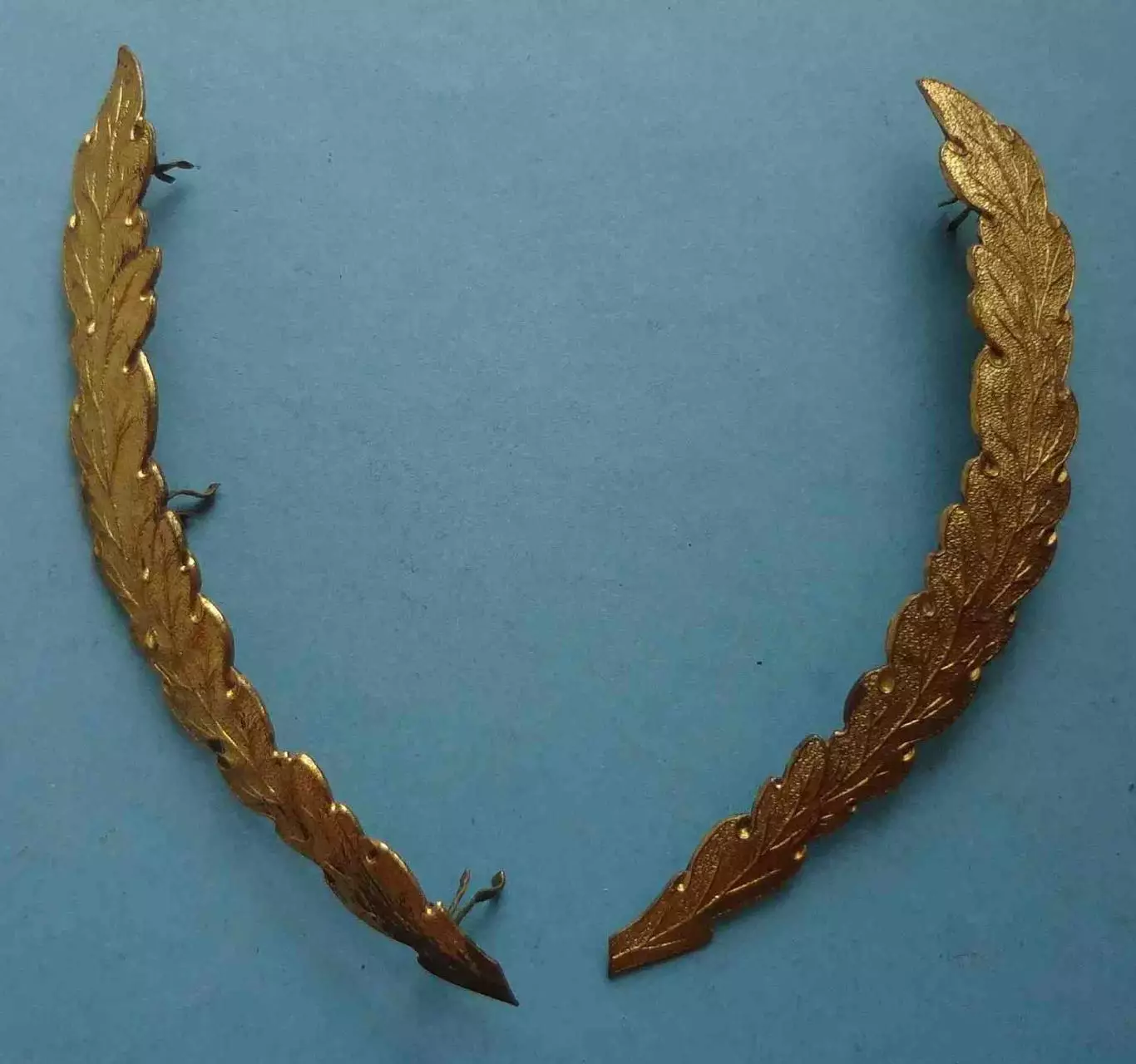 Кокарда парадная составная образца 1955 года и орнамент листья латунь (61) 4