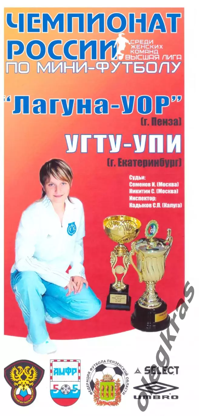 Лагуна-УОР(Пенза) - УГТУ-УПИ(Екатеринбург) - 18-19 октября 2008 года.