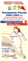 Виктория(Нижний Новгород) - Лагуна-УОР(Пенза) - 21-22 ноября 2008 года.