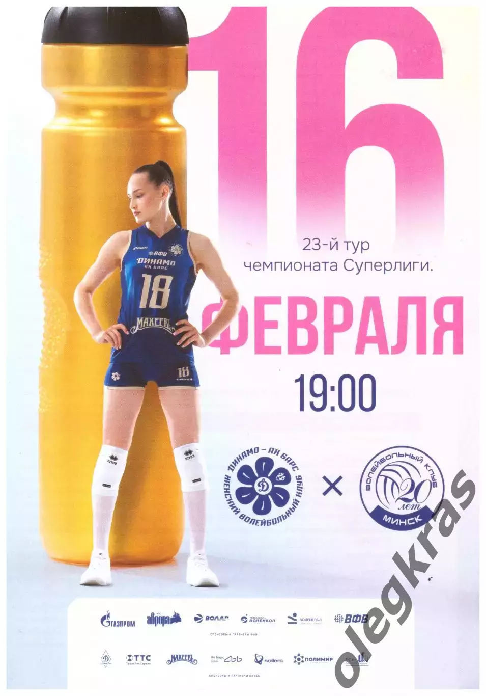 Динамо - Ак Барс(Казань) - Минчанка(Минск) - 16 февраля 2026 года.