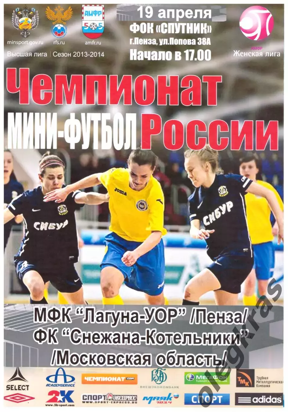Лагуна-УОР(Пенза) - Снежана-Котельники(Московская обл.) - 19 апреля 2014 г.