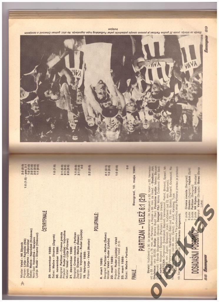 Альманах югославского футбола 88-89. Специальное издание Темпо. Август 1989. 4