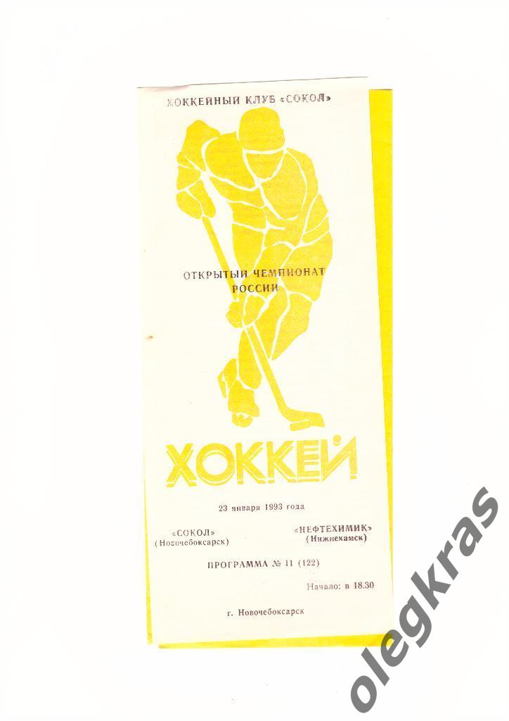 Сокол(Новочебоксарск) - Нефтехимик(Нижнекамск) - 23.01.1993 г.