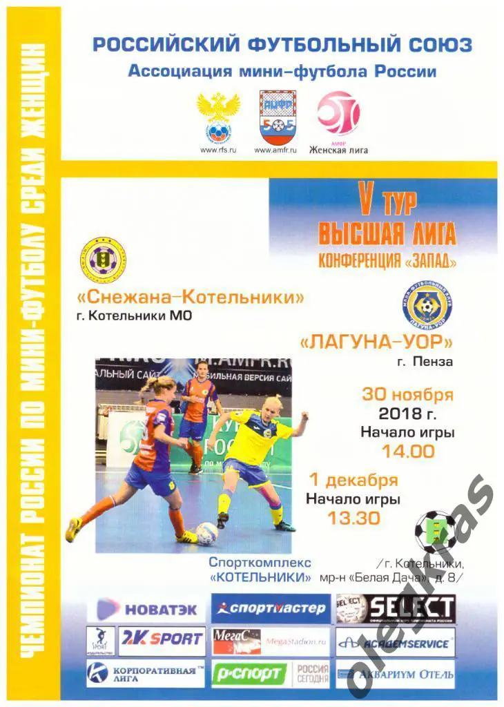 Снежана - Котельники(МО) - Лагуна-УОР(Пенза) - 30.11. - 01.12. 2018 г.