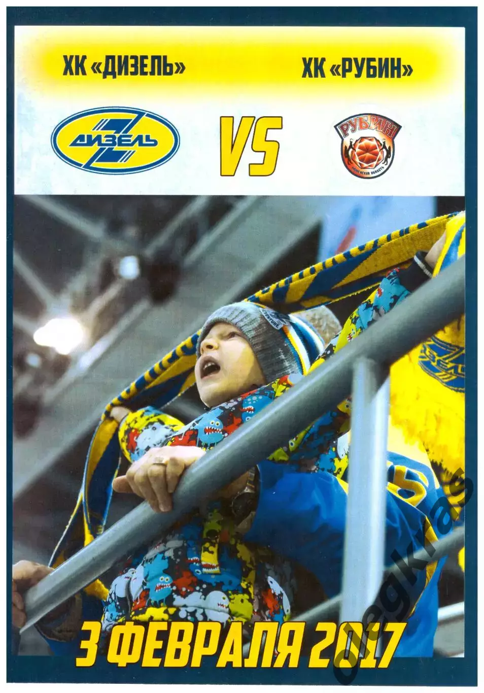 Дизель(Пенза) - Рубин(Тюмень) - 3 февраля 2017 года.