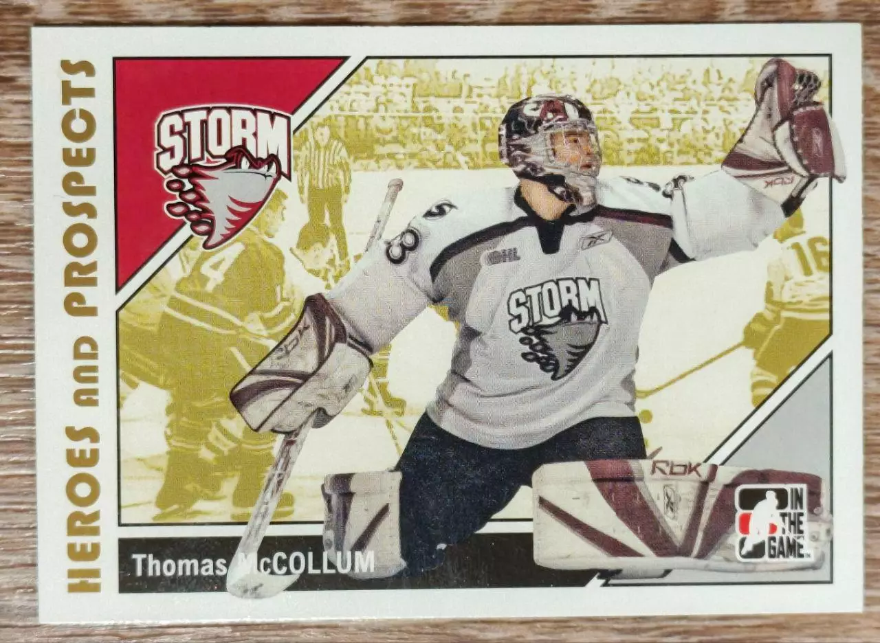 Карточка NHL. Томас Макколлум/Thomas McCollum Гелф/Guelph