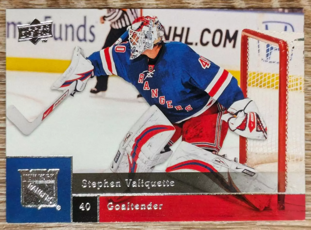 Карточка NHL. Стивен Валикетт/Stephen Valiquette Нью-Йорк Рейнджерс
