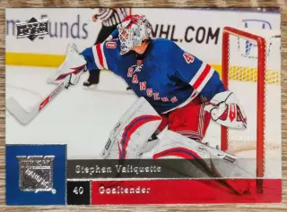 Карточка NHL. Стивен Валикетт/Stephen Valiquette Нью-Йорк Рейнджерс