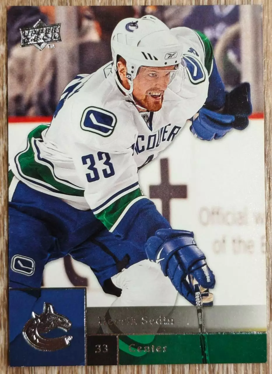 Карточка NHL. Хенрик Седин/Henrik Sedin Ванкувер