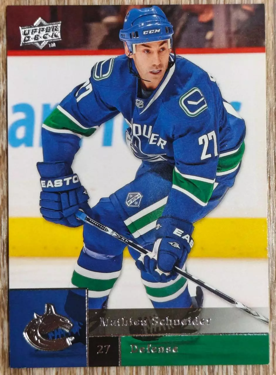 Карточка NHL. Мэтью Шнайдер/Mathieu Schneider Ванкувер