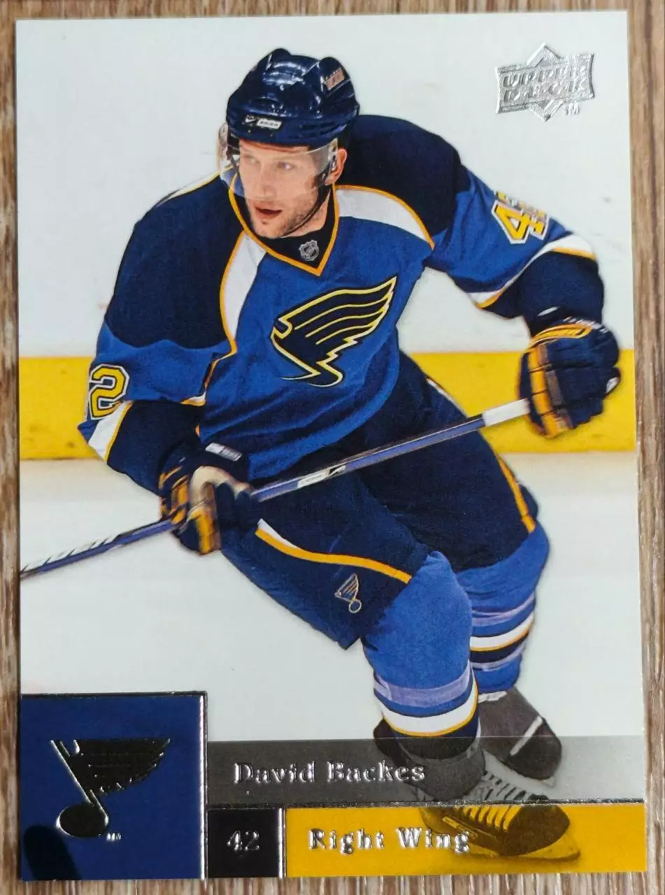 Карточка NHL. Дэвид Бэкес/David Backes Сент-Луис