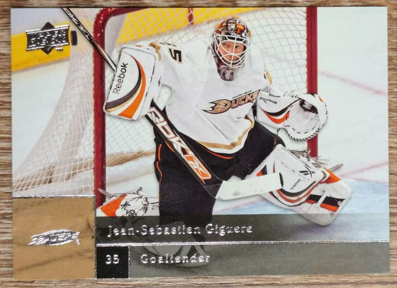 Карточка NHL. Жан-Себастьян Жигер/Jean-Sebastien Giguere Анахайм