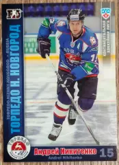 Карточка КХЛ. Андрей Никитенко Торпедо. 2010-2011 SeReal