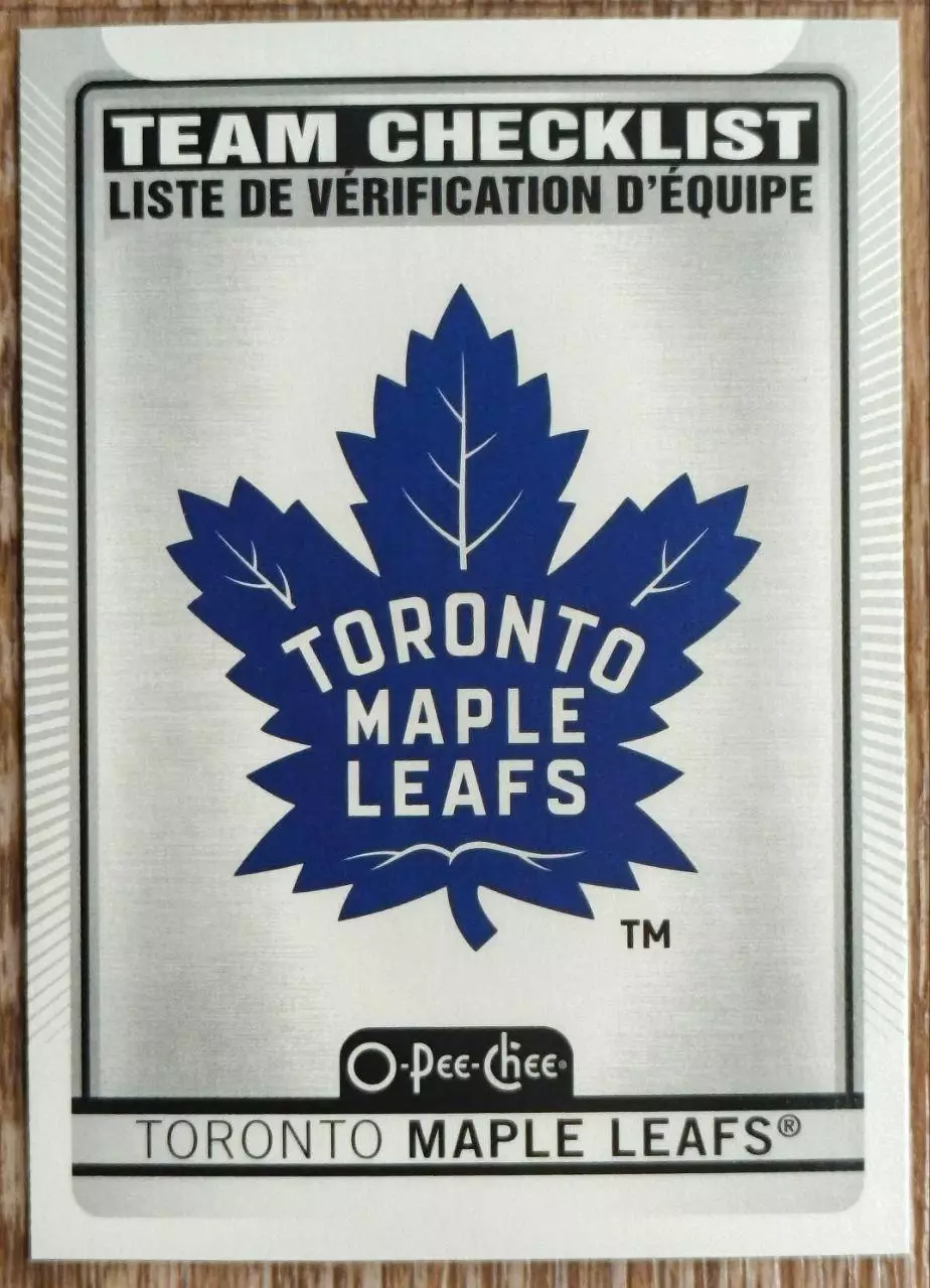 Карточка NHL. Чеклист/Checklist. O-Pee-Chee 2021-2022. Торонто