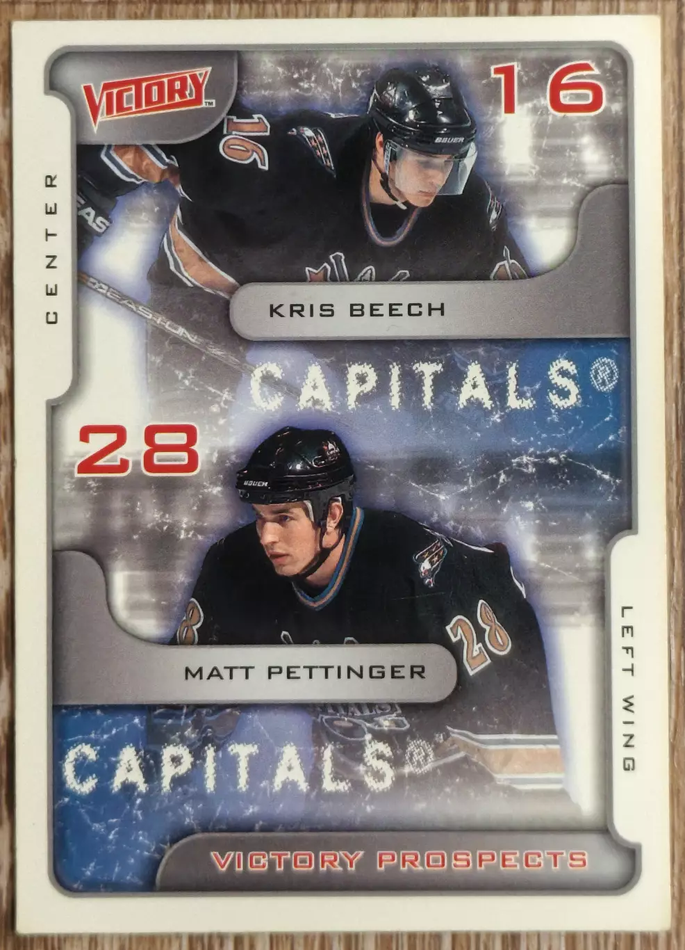 Карточка NHL. Крис Бич/Мэтт Петтингер Kris Beech/Matt Pettinger Вашингтон