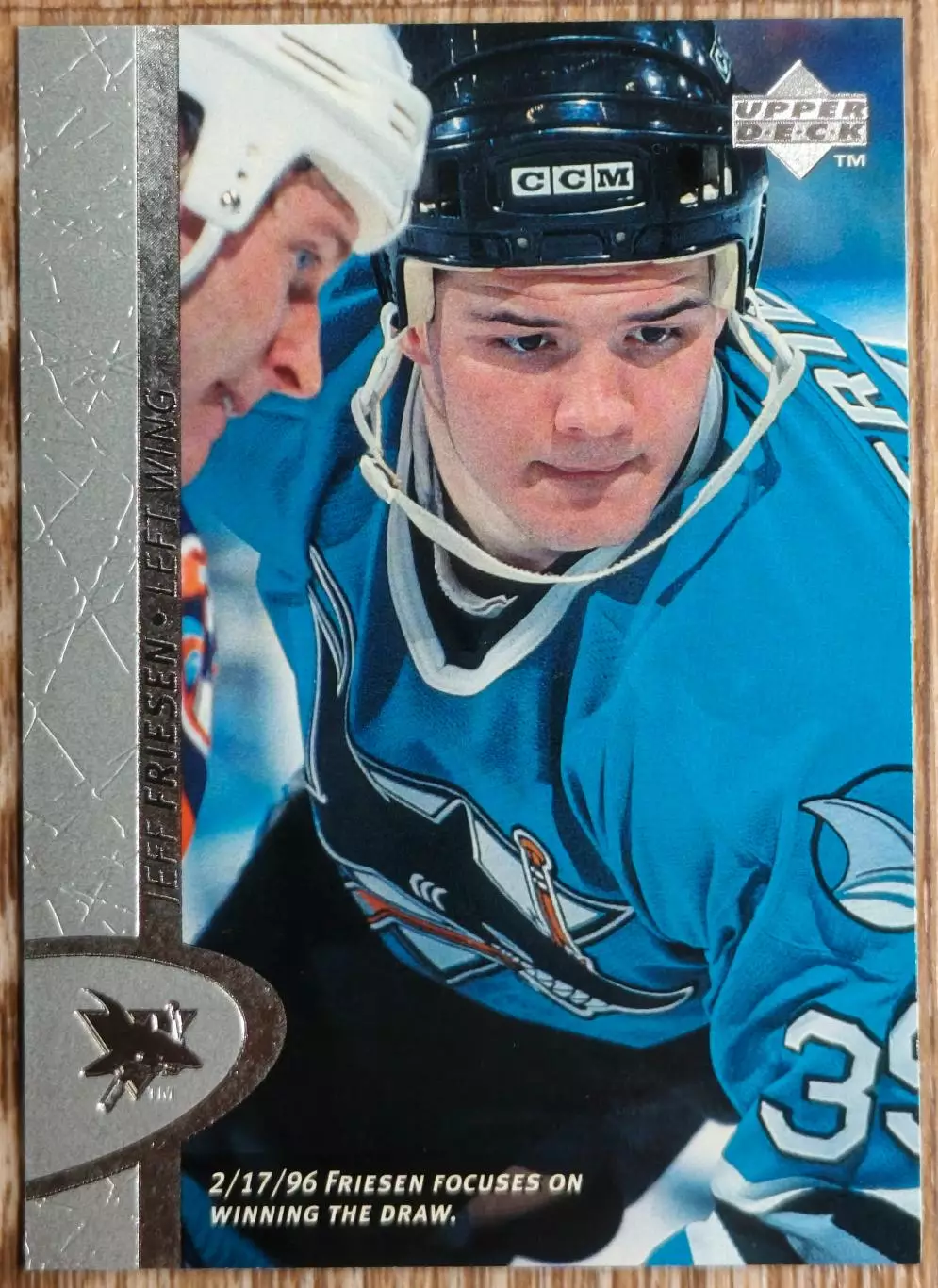 Карточка NHL. Джефф Фризен/Jeff Friesen Сан-Хосе