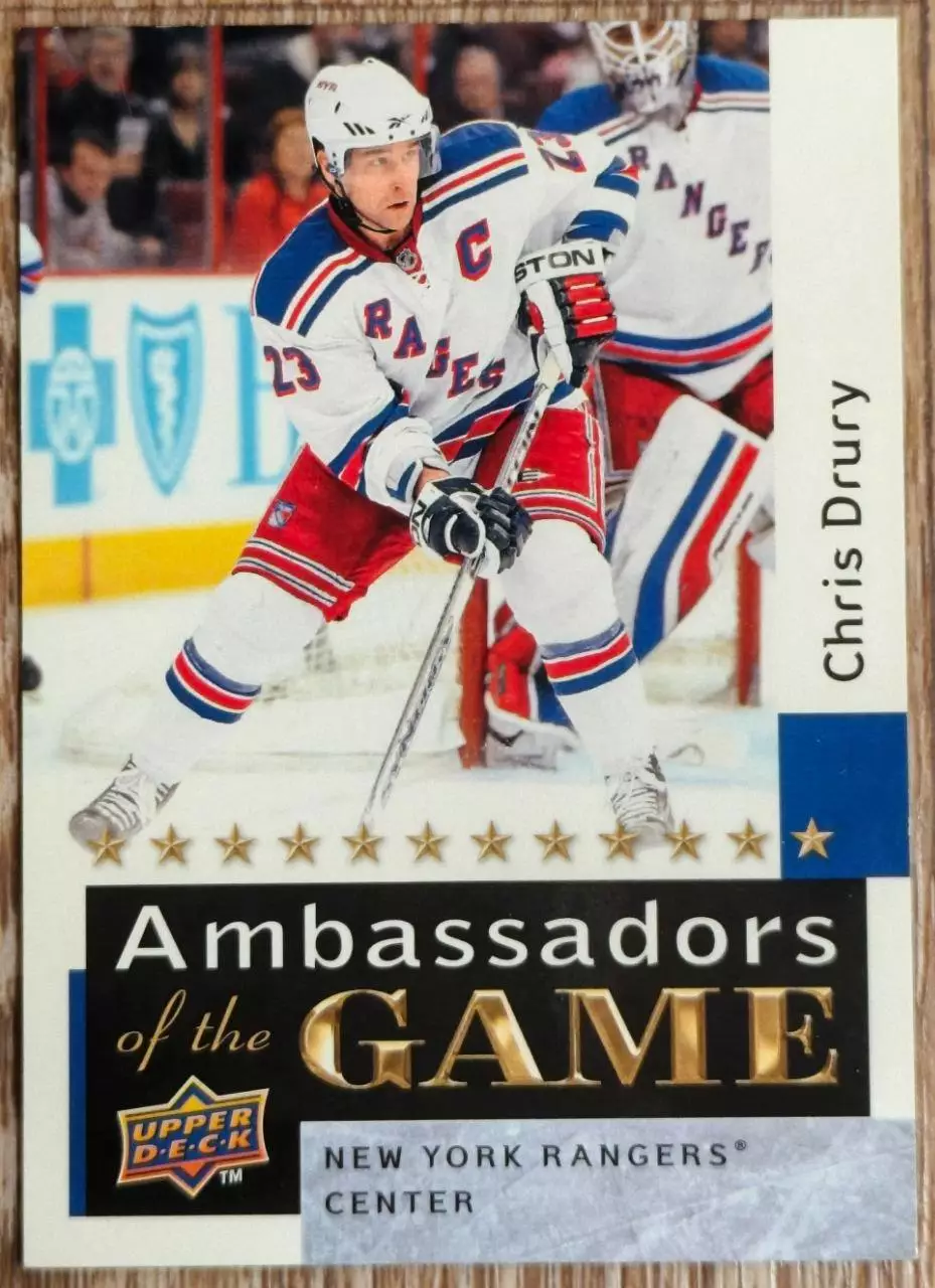 Карточка NHL. Крис Друри/Chris Drury Нью-Йорк Рейнджерс