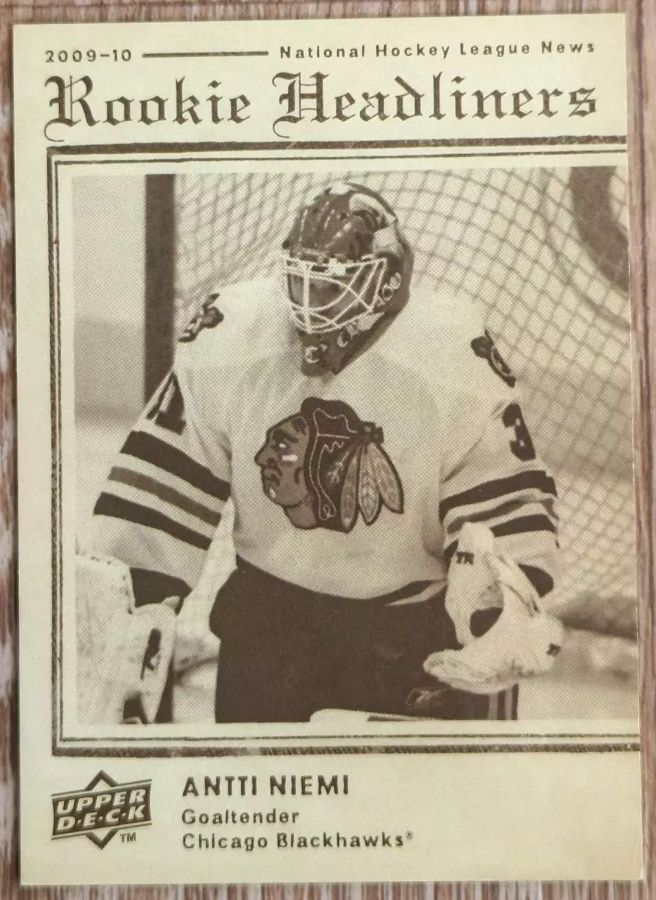 Карточка NHL. Антти Ниеми/Antti Niemi Чикаго
