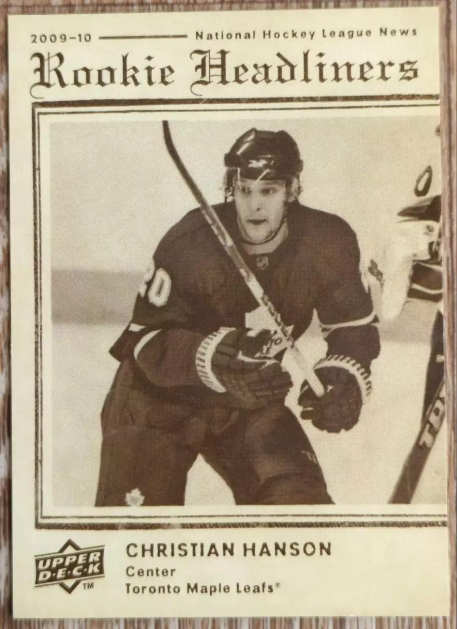 Карточка NHL. Кристиан Хэнсон/Christian Hanson Торонто
