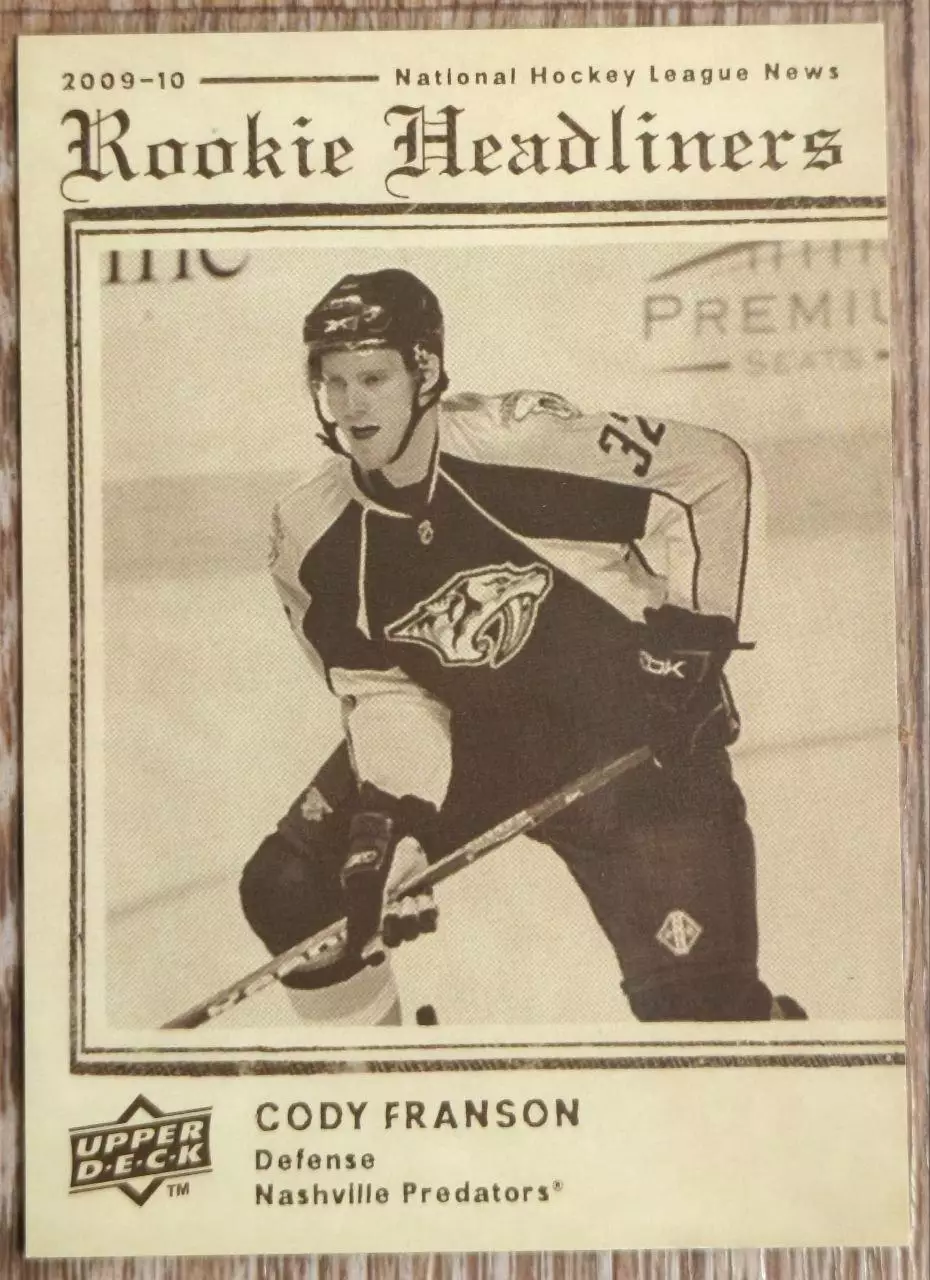 Карточка NHL. Коди Франсон/Cody Franson Нэшвилл