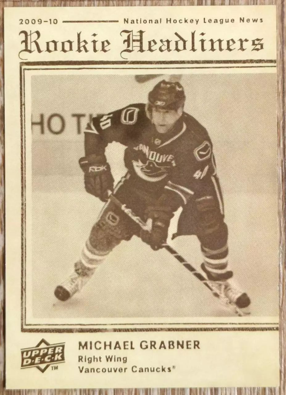 Карточка NHL. Михаэль Грабнер/Michael Grabner Ванкувер