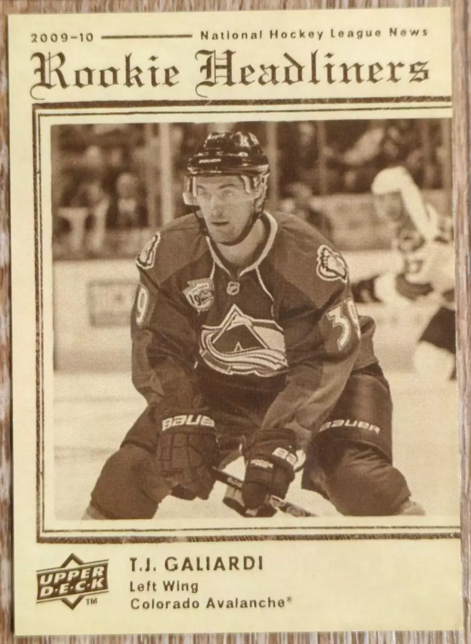 Карточка NHL. Ти Джей Гальярди/T.J. Galiardi Колорадо