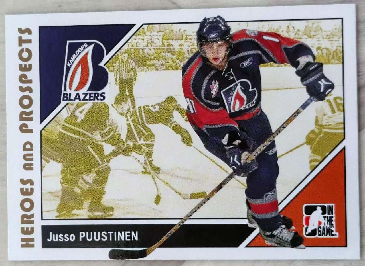 Карточка NHL. Йуссо Пуустинен/Jusso Puustinen Камлупс/Kamloops