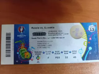билет евро 2016 россия словакия