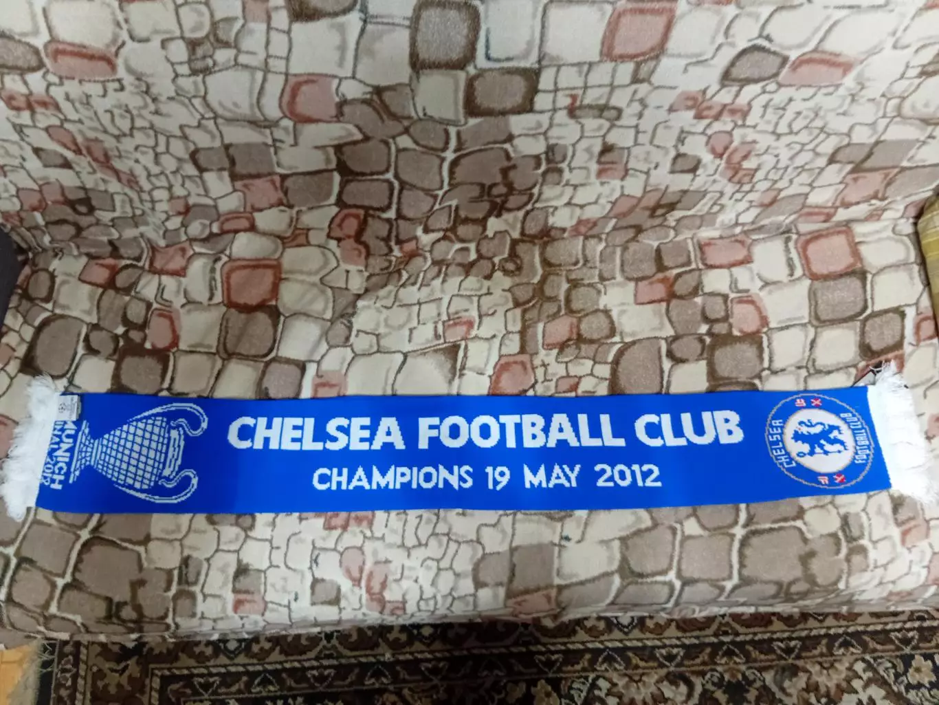 шарф лицензированный челси победитель лиги чемпионов 2012