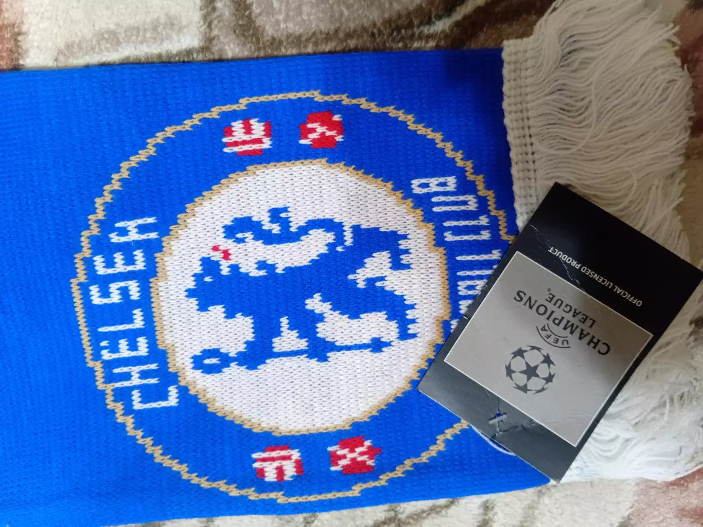 шарф лицензированный челси победитель лиги чемпионов 2012 1