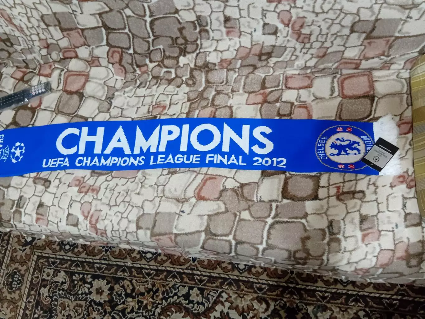 шарф лицензированный челси победитель лиги чемпионов 2012 2