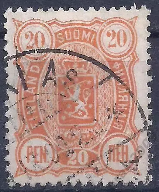 Российская Империя, Великое Княжество Финляндское, 1889-1892г, 20 пенни. (Б-3).