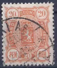 Российская Империя, Великое Княжество Финляндское, 1889-1892г, 20 пенни. (Б-3).