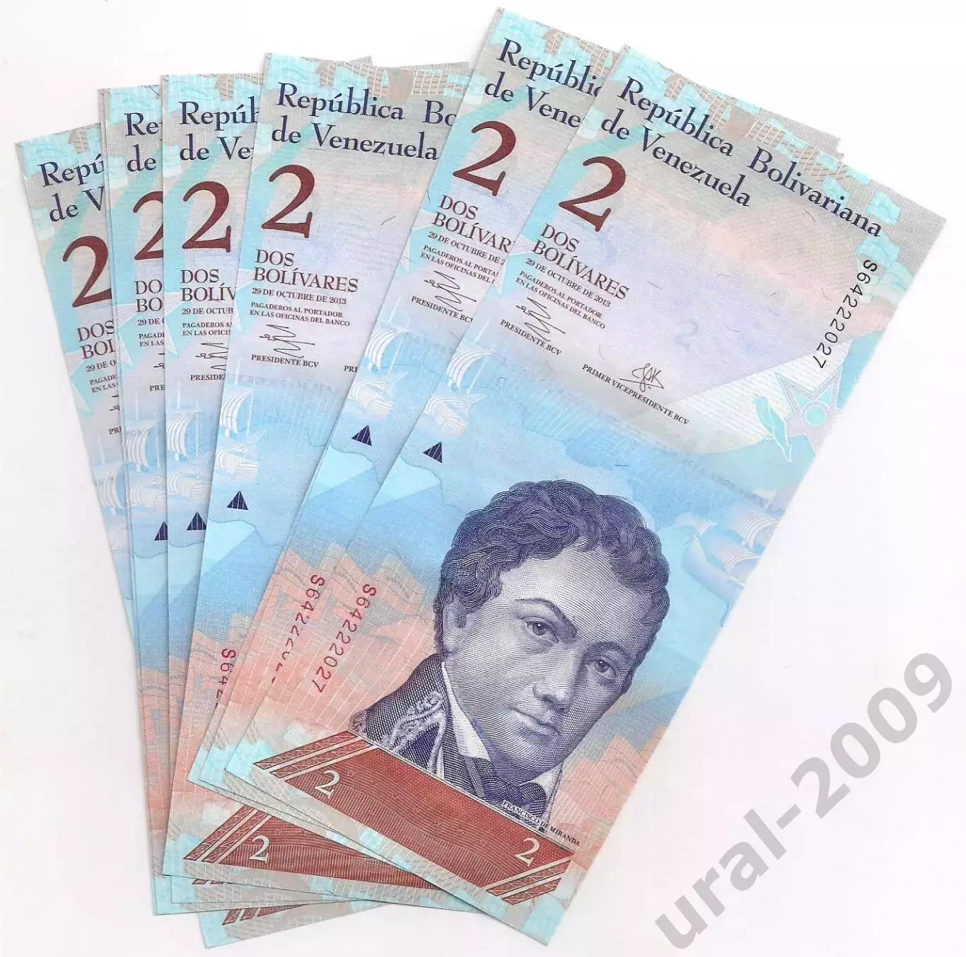 Венесуэла, 2 боливара 2013 год! UNC, ПРЕСС, ИЗ ПАЧКИ!