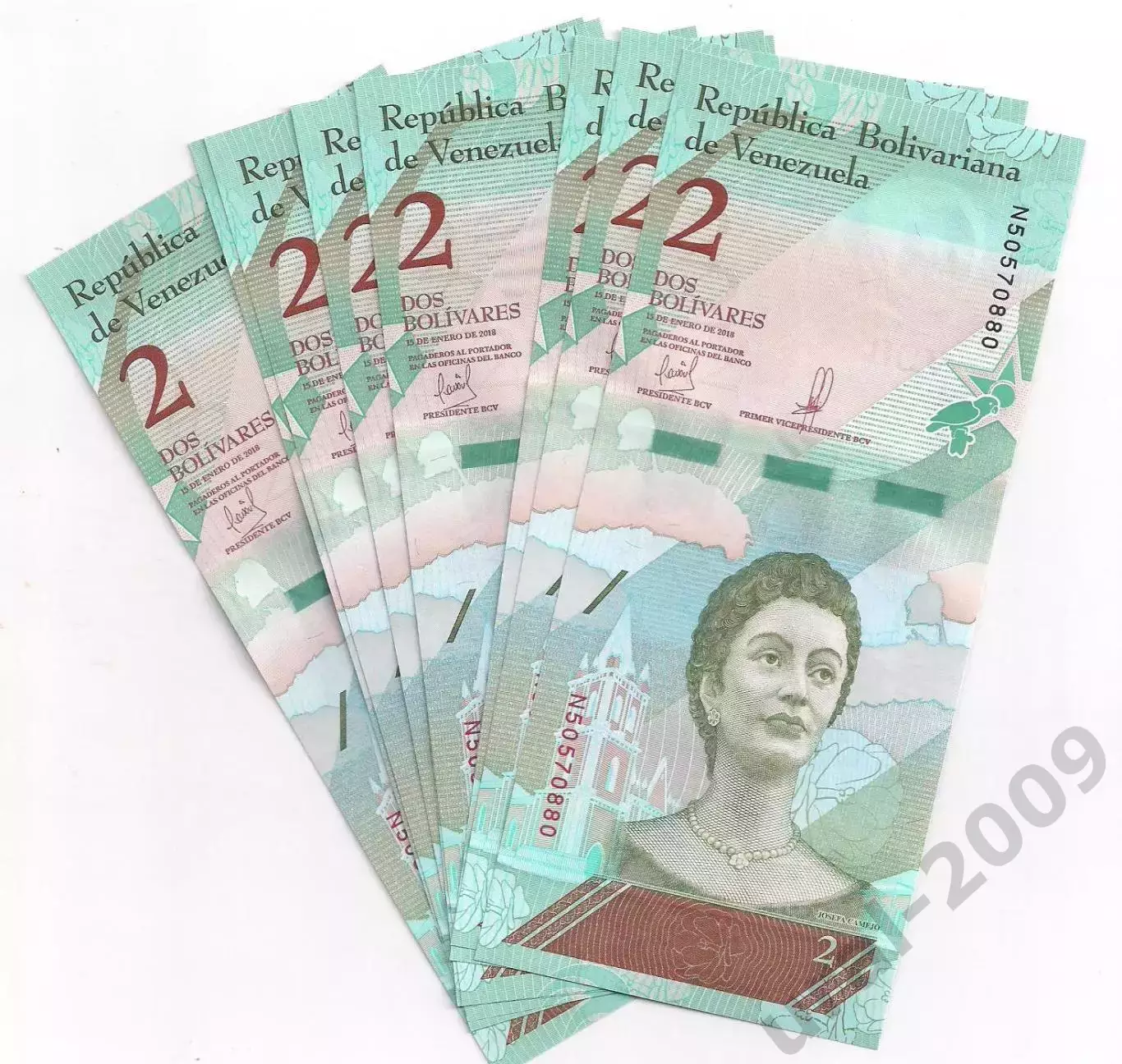 Венесуэла, 2 боливара 2018 год! UNC, ПРЕСС, ИЗ ПАЧКИ!