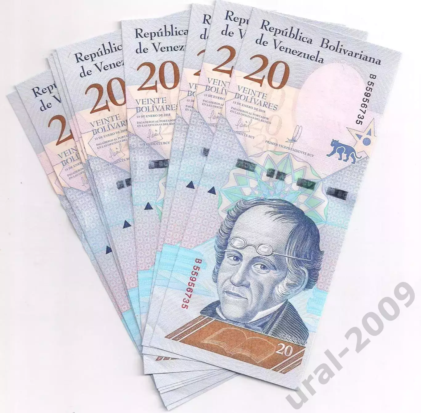 Венесуэла, 20 боливар 2018 год! UNC, ПРЕСС, ИЗ ПАЧКИ!