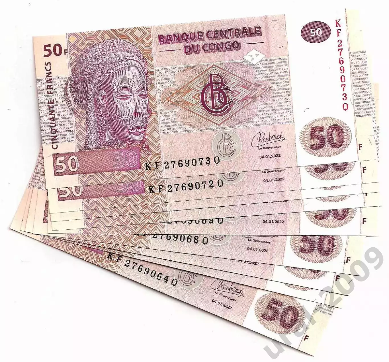 Конго, 50 франков 2022-2023 год! UNC ПРЕСС ИЗ ПАЧКИ!