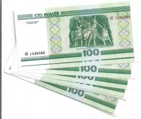 Беларусь, 100 рублей 2000 год! UNC, ПРЕСС из пачки!