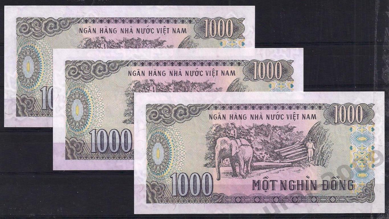 Вьетнам, 1000 донг 1988 год! UNC из пачки! 1