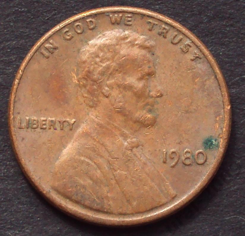США, 1 цент 1980 год! Монетный двор. (А-32). 1