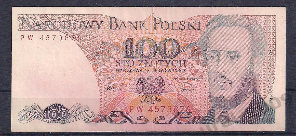 Польша, 100 злотых 1986 год! PW 4573876.