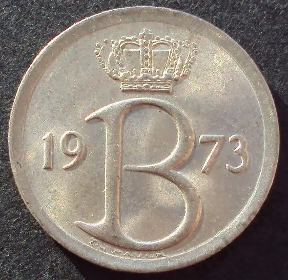 Бельгия, 25 сентим 1973 год! (А-95). 1