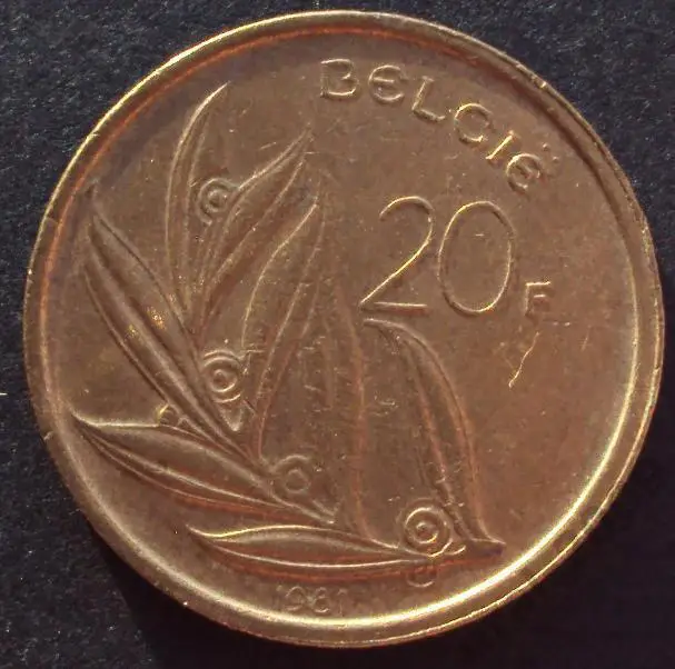 Бельгия, 20 франков 1981 год! (А-102).