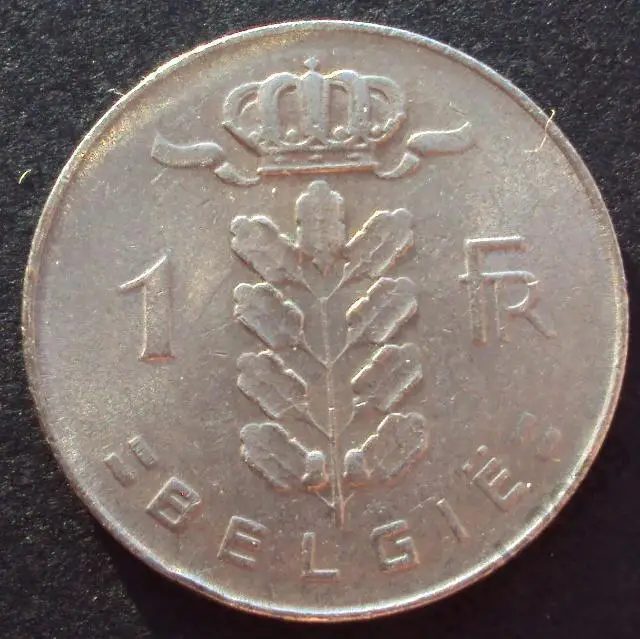 Бельгия, 1 франк 1975 год! (А-100).