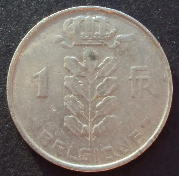 Бельгия, 1 франк 1966 год! (А-97).