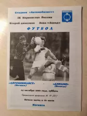 Автомобилист (Ногинск) - Динамо (Вологда) 14.10.2000