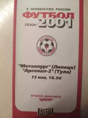 Металлург (Липецк) - Арсенал-2