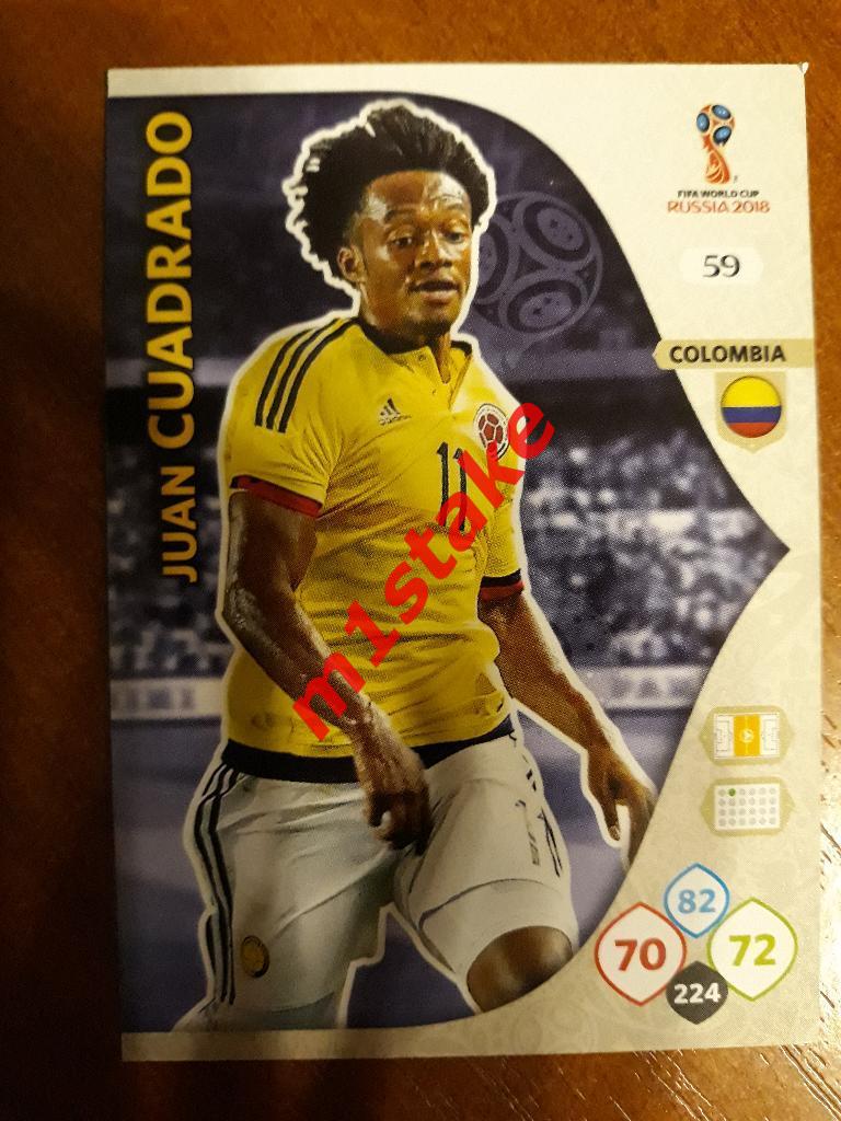 Adrenalyn XL 2018 FIFA World Cup Russia № 59 Хуан Куадрадо