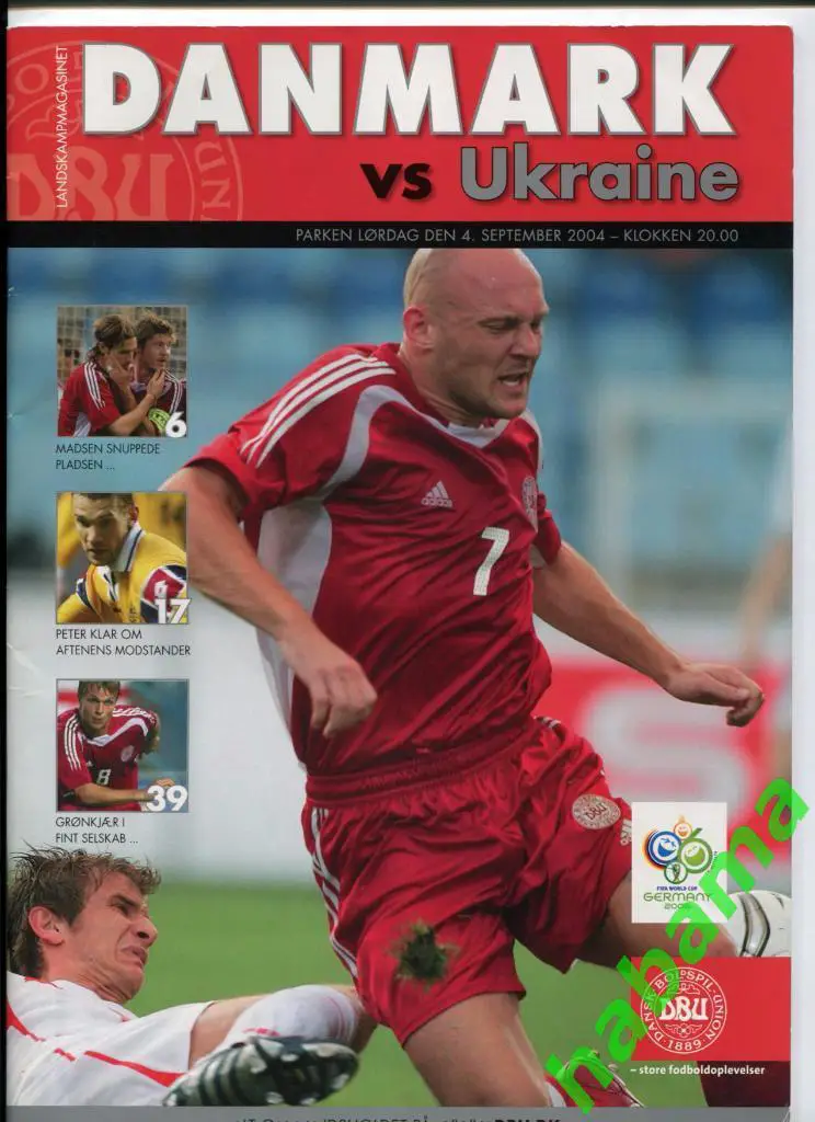 Дания - Украина04.09.2004г.